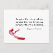 Cork schroefwijn en het briefkaart van het (Voorkant)