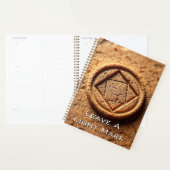 Cork Stamp Impression | Organic Geometric Seal Planner (Display)