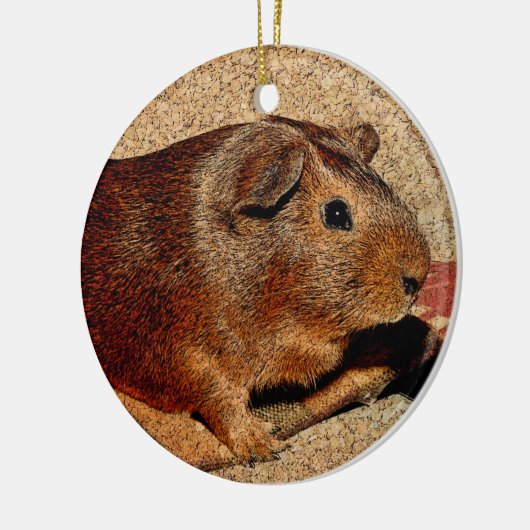 Corkboard Kijk Guinee Keramisch Ornament (Links)