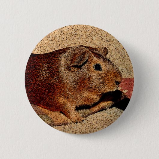 Corkboard kijkt Proefkonijn Ronde Button 5,7 Cm (Voorkant)