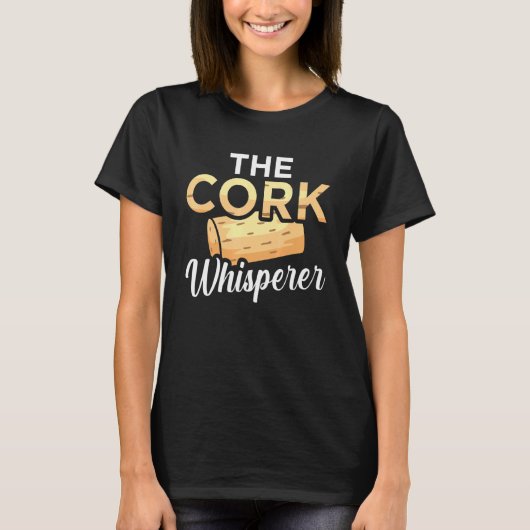Corkfluisteraar Wijn Drinker Grafisch T-shirt (Voorkant)