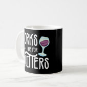Corks Are For Quitters Drinking Sarcasm Alcohol Ta Koffiemok (Voorkant links)