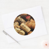 'Corks' Envelopzegel Ronde Sticker (Envelop)