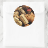'Corks' Envelopzegel Ronde Sticker (Tas)