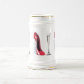 Corkschroef Stiletto Shoe en Champagne Flute Glass Bierpul (Center)