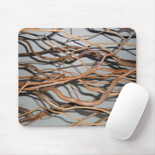 Corkschroef willow, verdraaide vertakkingsfoto muismat (Met muis)