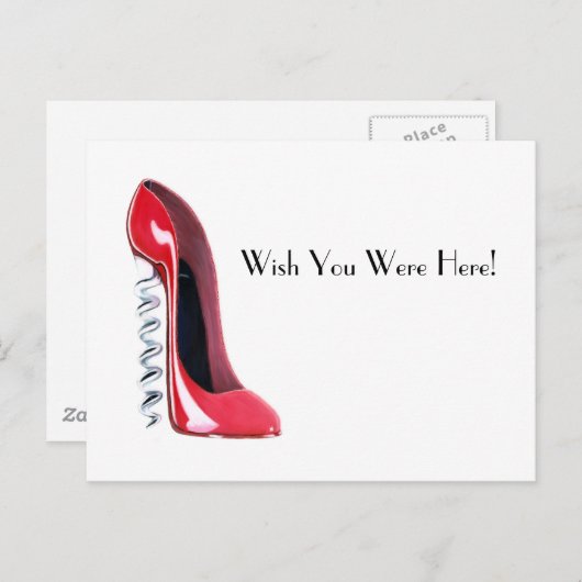 Corkschroefschoen Briefkaart (Voorkant / Achterkant)