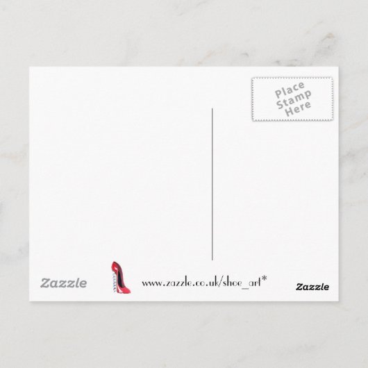 Corkschroefschoen Briefkaart (Achterkant)