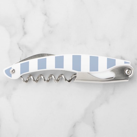Corkscrew Bottle Opener Blue & White Stripe (Achterkant)