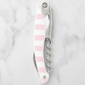 Corkscrew Bottle Opener Pink & White Stripe (Achterkant)
