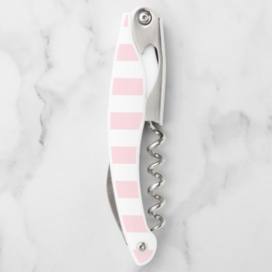 Corkscrew Bottle Opener Pink & White Stripe (Achterkant)