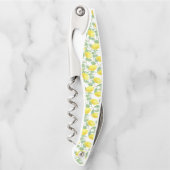 Corkscrew Bottle Opener Yellow and White Lemons (Voorkant)