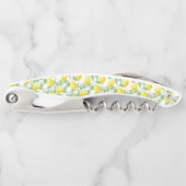 Corkscrew Bottle Opener Yellow and White Lemons (Voorkant)