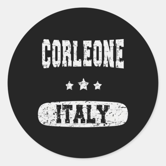 Corleone Italië Ronde Sticker (Voorkant)