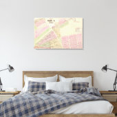 Corliss Cove Cunliffs Pond en Cranston Atlas Map Canvas Afdruk (Insitu (Slaapkamer))