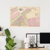 Corliss Cove Cunliffs Pond en Cranston Atlas Map Poster (Thuiskantoor)