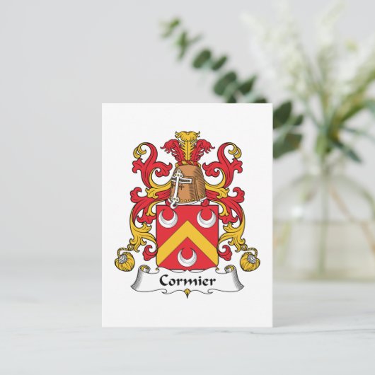 Cormier Family Crest Briefkaart (Staand voorkant)
