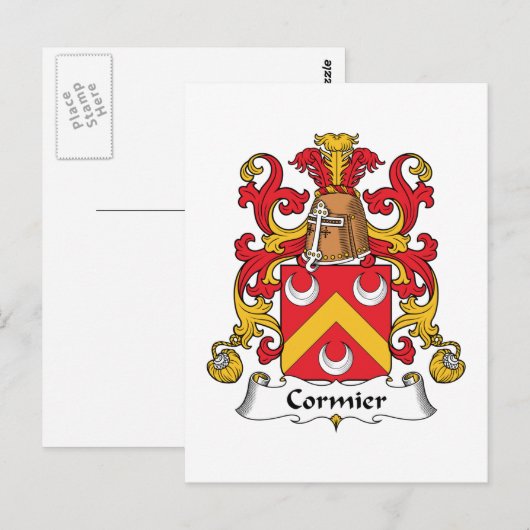 Cormier Family Crest Briefkaart (Voorkant / Achterkant)