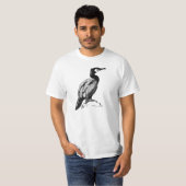 Cormorant Bird Art T-shirt (Voorkant volledig)