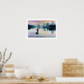 "Cormorant Fisherman" Waterverf China Poster (Keuken)