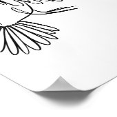 Cormorant Line Art Irish Coastal Wildlife Poster (Hoek)