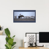 Cormorant with Seagulls Poster (Thuiskantoor)
