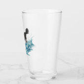 Cormorantvissen in golven glas (Links)