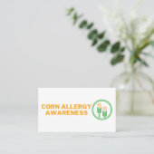 Corn Allergie Awareness Oproepkaarten Contactkaartje (Staand voorkant)