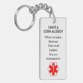 Corn Allergy Alert Sleutelhanger (Voorkant Links)