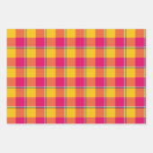 Corn and Razzmatazz Plaid Yellow Pink Inpakpapier Vel (Voorkant 3)