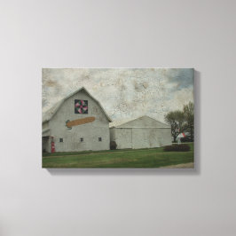 Corn Barn Crackle Canvas Afdruk