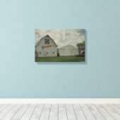 Corn Barn Crackle Canvas Afdruk (Insitu (Houten vloer))
