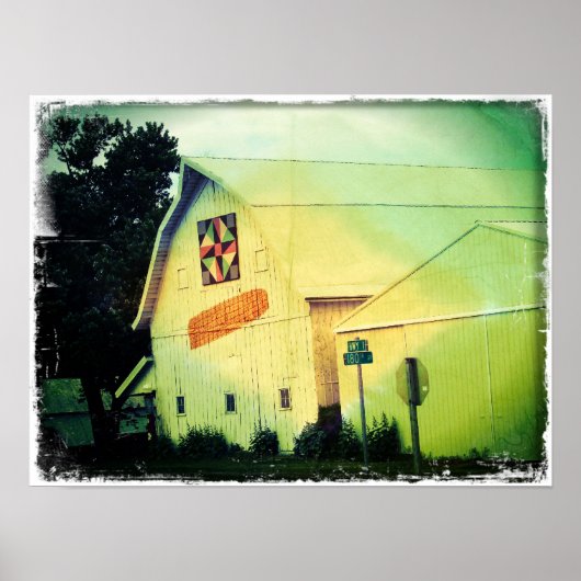 Corn Barn Grunge Poster (Voorkant)