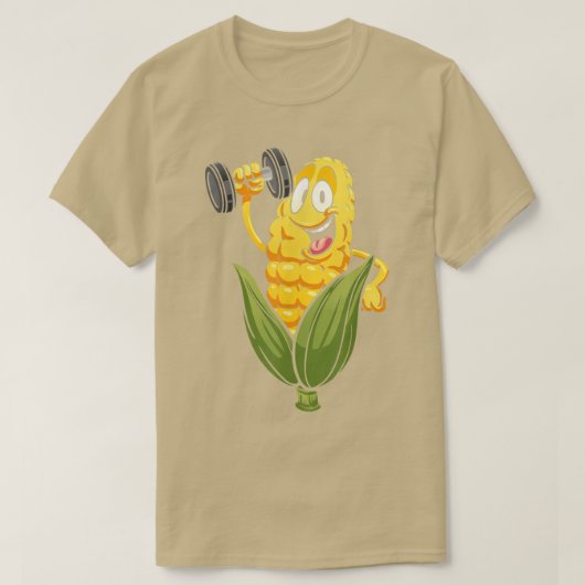 Corn, Bodybuilding Fitness Gym Gear Workout Vegan T-shirt (Design voorkant)