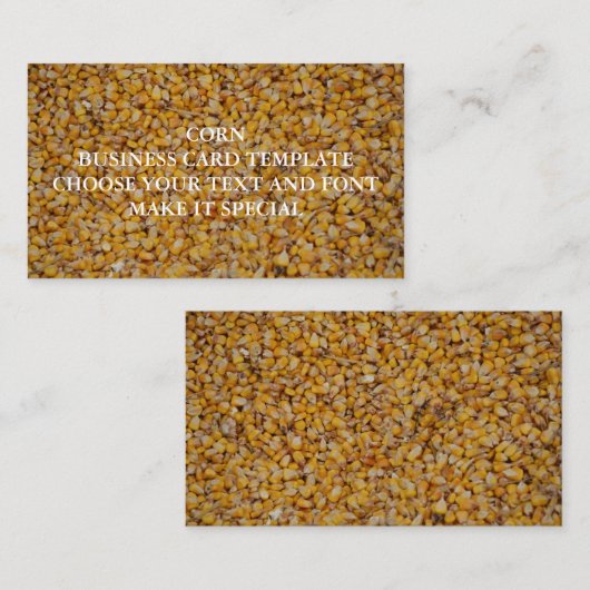 CORN BUSINESS CARD TEMPLATE VISITEKAARTJE (Voorkant / Achterkant)
