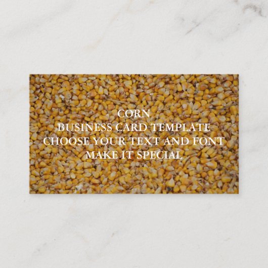 CORN BUSINESS CARD TEMPLATE VISITEKAARTJE (Voorkant)