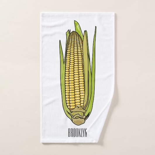 Corn cartoon illustratie bad handdoek (Handdoek)