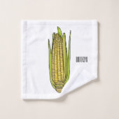 Corn cartoon illustratie bad handdoek (Wasdoekje)