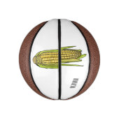 Corn cartoon illustratie basketbal (Verticaal)