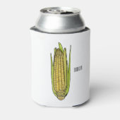 Corn cartoon illustratie blikjeskoeler (Blikje Achterkant)