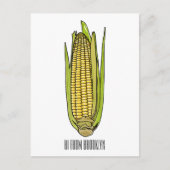 Corn cartoon illustratie briefkaart (Voorkant)