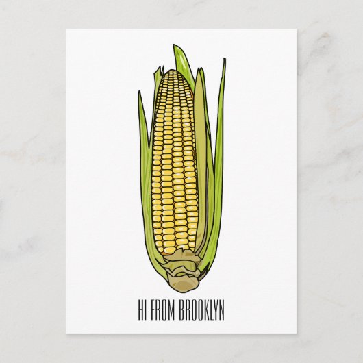 Corn cartoon illustratie briefkaart (Voorkant)