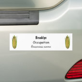 Corn cartoon illustratie bumpersticker (Op auto)