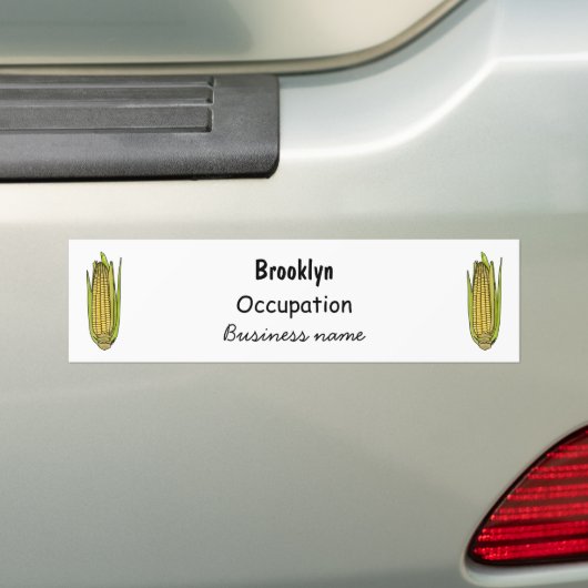 Corn cartoon illustratie bumpersticker (Op auto)