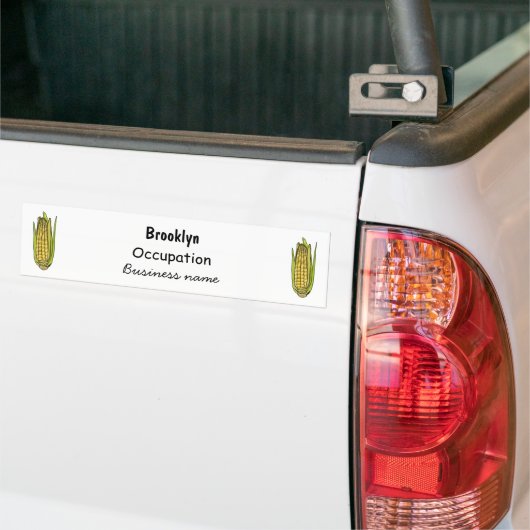 Corn cartoon illustratie bumpersticker (Op Truck)