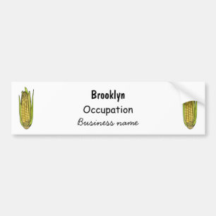 Corn cartoon illustratie bumpersticker