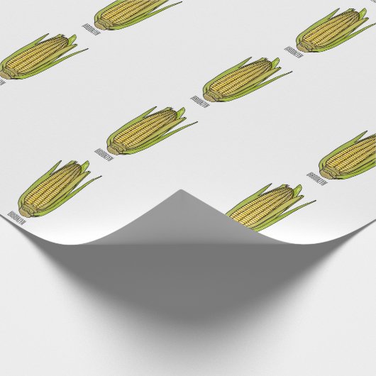 Corn cartoon illustratie cadeaupapier (Hoek)