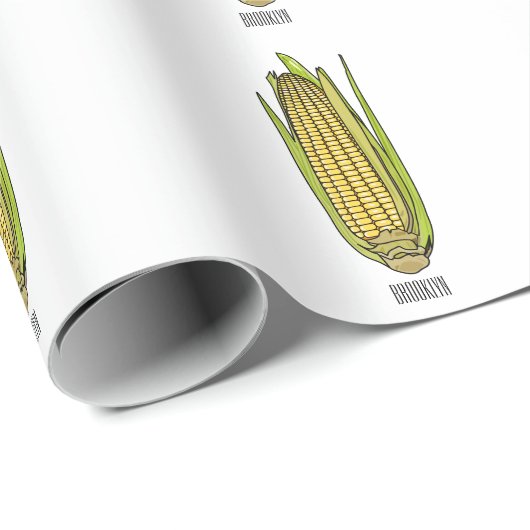 Corn cartoon illustratie cadeaupapier (Rol Hoek)