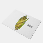 Corn cartoon illustratie deurmat (Schuin)