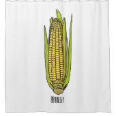 Corn cartoon illustratie douchegordijn (Voorkant)